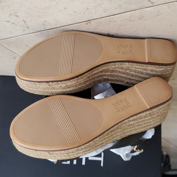 Naturalizer Black Leather Strappy Espadrille Women's Size 4.5 - Picture 5 of 6